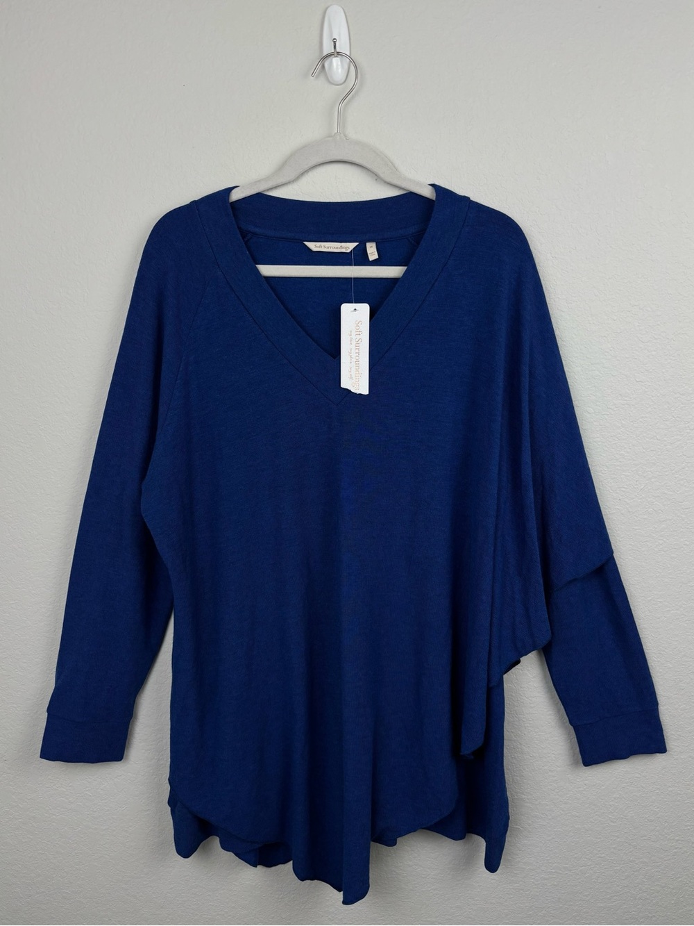 Soft Surroundings Blue Heather Madeline Tunic Size 1X Handkerchief Lagenlook